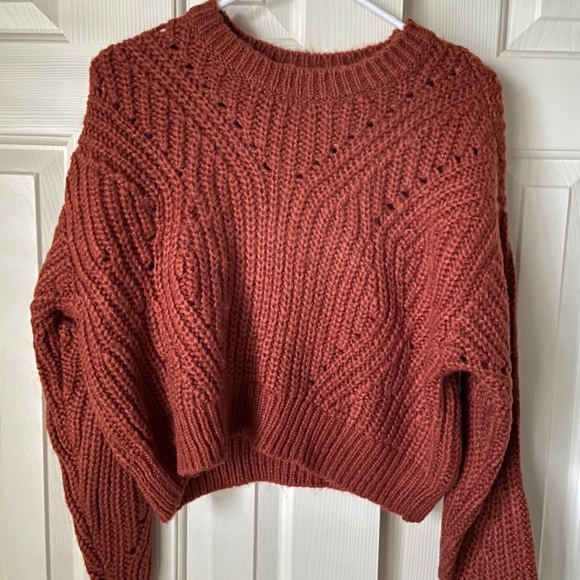 Kendall & Kylie Sweaters - SOLD Kendall & Kylie orange pacsun cropped sweater